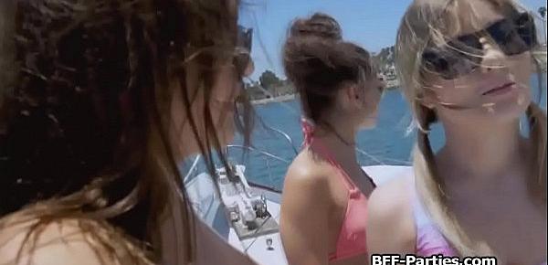  Bikini BFFs moby dicked on a boat